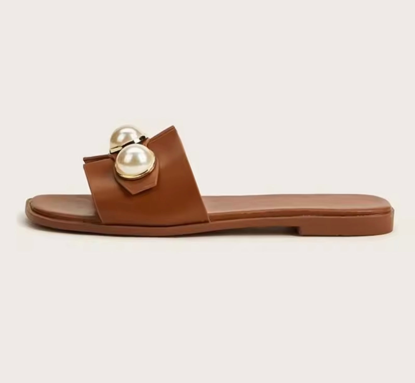 Perlen Sandalen flach