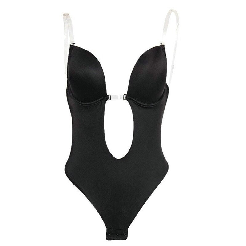 Rückenfreier Bodysuit Nahtloser Integrierter BH Tanga Shapewear